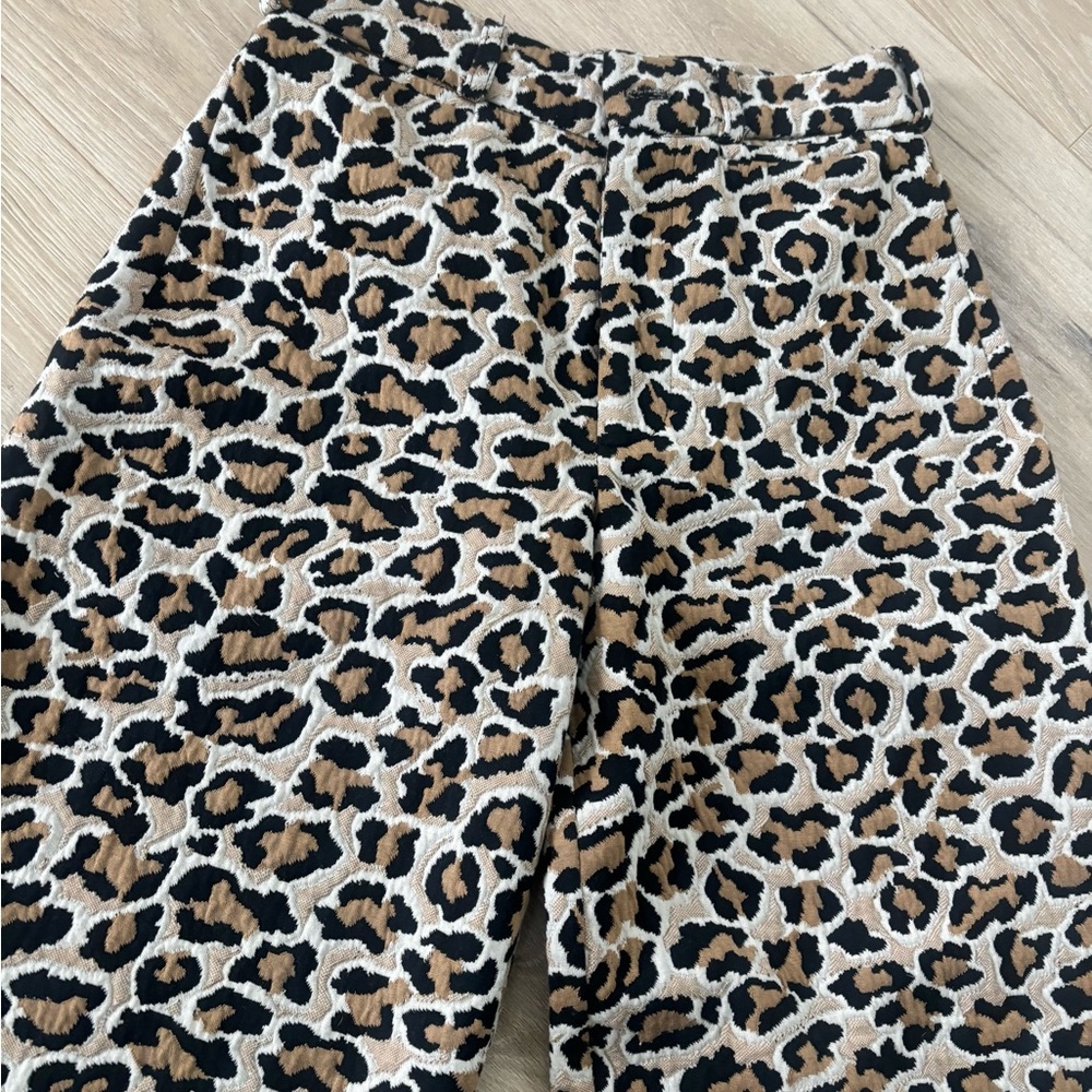 NWT Maeve The Ettie Colette high-rise crop leopard-print wide-leg pant - Picture 4 of 5